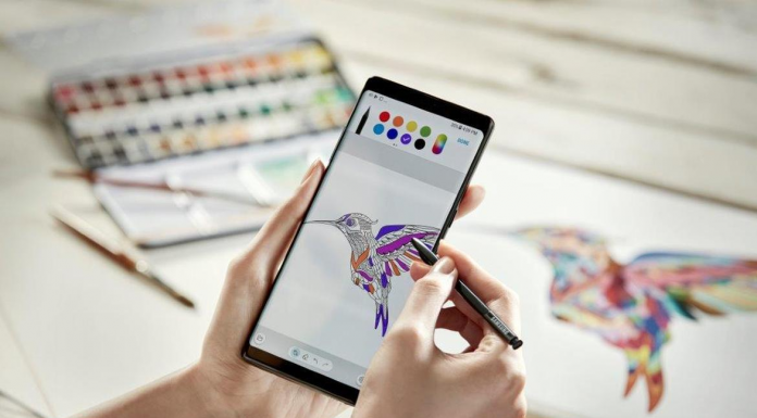 Coloring feature on Galaxy Note 8