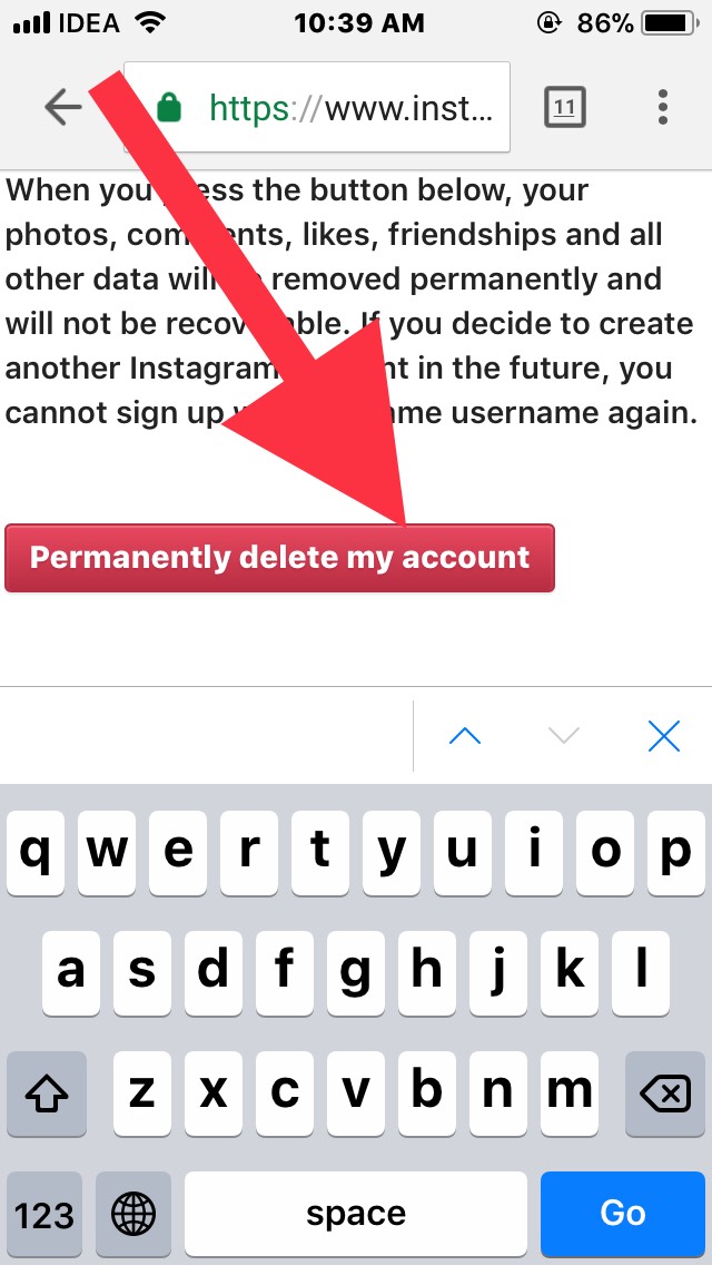 How to Delete Instagram Account on Android, iPhone, and ... - 640 x 1136 jpeg 136kB