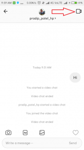 Video Chat on Instagram on Phone