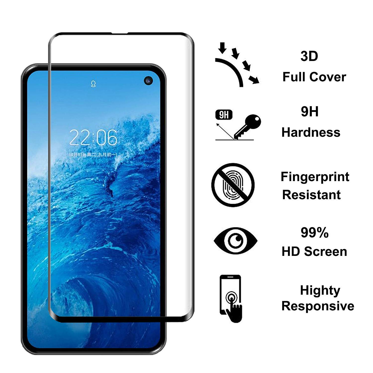 Samsung Galaxy S10e Screen Protector, Vancold 3D