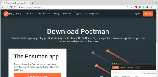 Postman for Windows 10