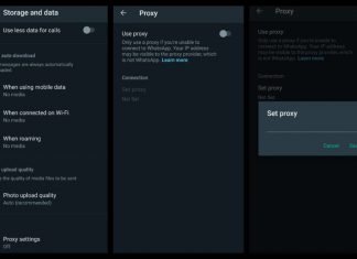 setting proxy WhatsApp Android